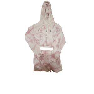 Win Win Cropped Zip Up Hoodie And Shorts lounge set